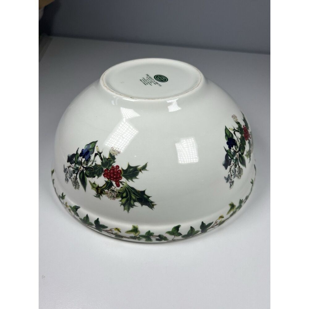 Portmeirion The HOLLY AND THE IVY Serving Bowl 9” Anwyl Cooper Willis Botanical - Picture 7 of 9